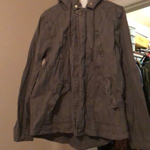 Olive utility jacket, size L